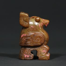 An Exquisite White Jade Parrot Ornament