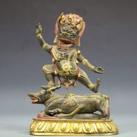 A Exquisite Gilt Bronze Statue of Vajra