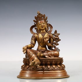 A Exquisite Coppery Statue of Tara
