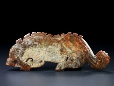 An Exquisite White Jade Tiger Ornament