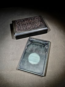 An Exquisite with poem Inkstone