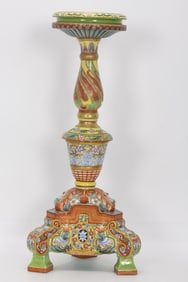 Enamel Flower Pattern Candlestick
