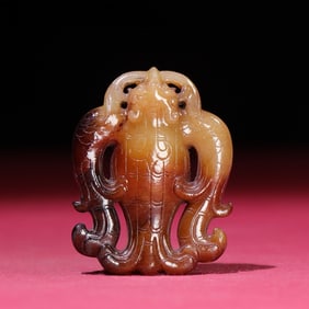 A Rare White Jade Phoenix Pendant