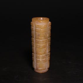 An Archaic Gaogu Jade Cong-shaped Tube