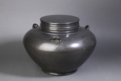 A Exquisite Tin Tea Jar