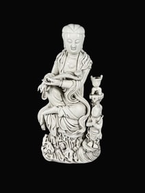 A Exquisite BDehua Kiln Statue of Avalokitesvara Ornament