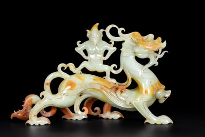 Hetian Jade Dragon Ornament