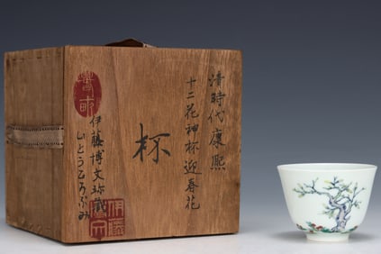 Famille-Rose Flower Pattern Cup