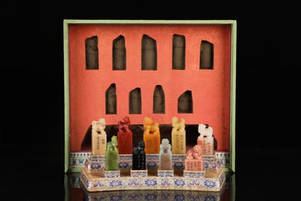 A Set of Tianhuang Stone Auspicious Beast Seal