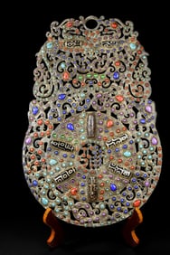 Gaogu Jade Inlaid Gems Jade Bi