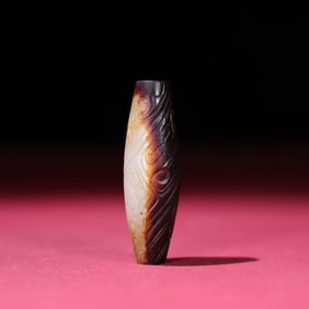 A Rare Hetian Jade White Jade Red Patina Lezi