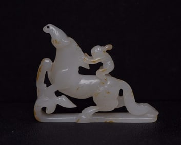 A Exquisite Hotan Jadea Horse Jade Pendant