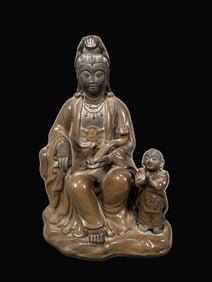 A Exquisite BDehua Kiln Statue of Avalokitesvara Ornament