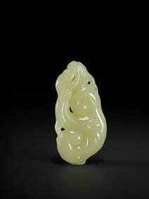 Hetian Yellow Jade Ganoderma lucidum Ornament