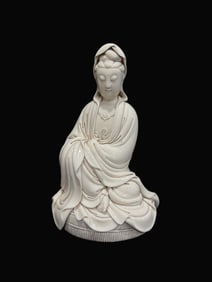 A Exquisite BDehua Kiln Statue of Avalokitesvara Ornament