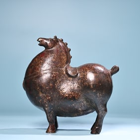 A Exquisite Gilt Bronze Horse Ornament