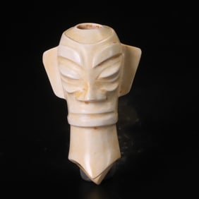 An Archaic Gaogu Jade Figure Ornament