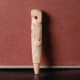 An Archaic Gaogu Jade Figure Ornament