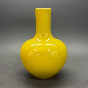 A Rare Yellow Glazed Vase