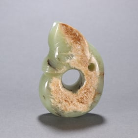 A Rare Gaogu Jade Dragon Ornament