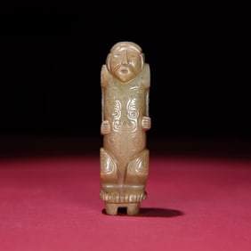 A Rare Hetian Jade Figure Ornament