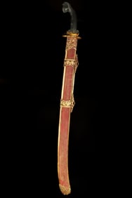 A Exquisite Jasper Inlaid Gems Weapon