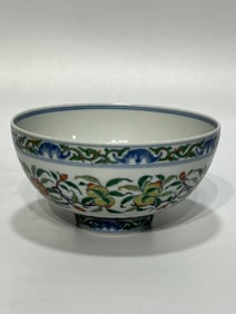 A Rare Doucai Flower Pattern Bowl