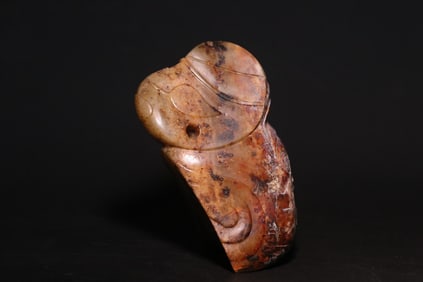 An Archaic Gaogu Jade Beast Ornament