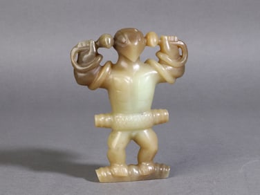 A Exquisite Hotan Jade Human Shaped Ornament