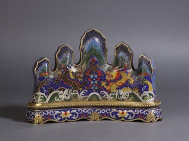 A Exquisite Cloisonne Dragon Pattern Brush Holder