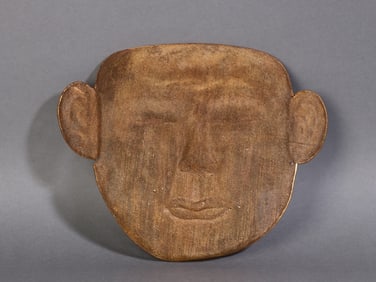 A Exquisite Gilt Silver Human Mask