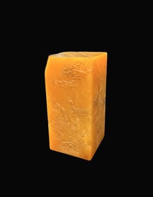 A Exquisite Shoushan Tianhuang Stone Landscape and Figures Pattern Seal