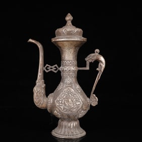 An Exquisite Silver Figure Pattern Ewer