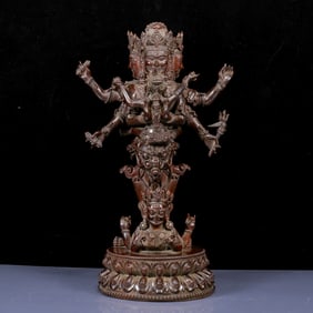 A Rare Zitanwood Statue of Vajra