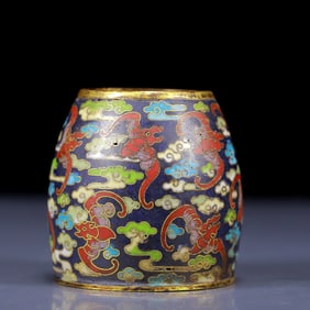 An Exquisite Cloisonne Auspicious Cloud and Bats Pattern Cup