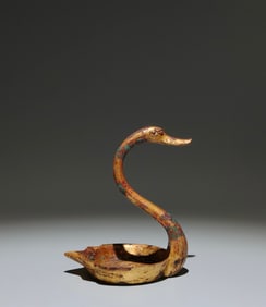 An Exquisite Gilt Bronze Duck-Shaped Candlestick