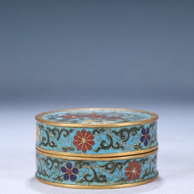 An Exquisite Cloisonne Flower and Fruit Pattern Cover Box