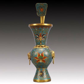 An Exquisite Cloisonne Lotus and Peach Pattern Cover Box