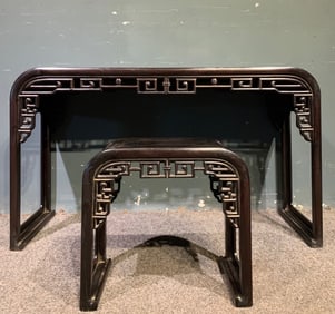 A Set of Huge Zitanwood Flower Pattern Tables