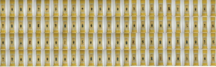 A Set of Chinese Vertical Scroll Ink Painting of Figure on Silk,Lang Shining