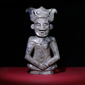 An Exquisite Gaogu Jade Figure Ornament