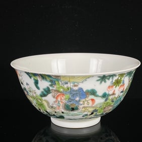 An Exquisite Wucai Character and Story Pattern Bowl
