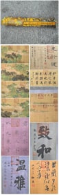 A Chinese Hand Scroll Ink Painting of Landscape and Figure on Silk,Zhang Zeduan
