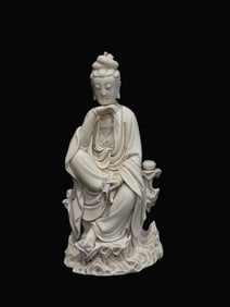 A Exquisite BDehua Kiln Statue of Avalokitesvara Ornament
