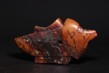 An Archaic Gaogu Jade Fish Ornament
