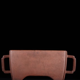 A Exquisite Purple Sands Four Feet Double Ears Censer