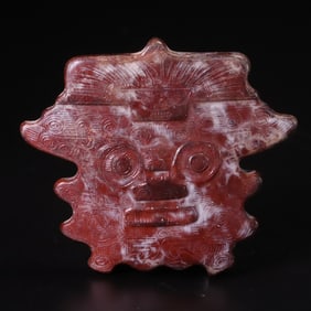 An Archaic Gaogu Jade Crown-Shaped Implement