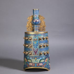 A Exquisite Cloisonne Beast-Face Pattern Ornament