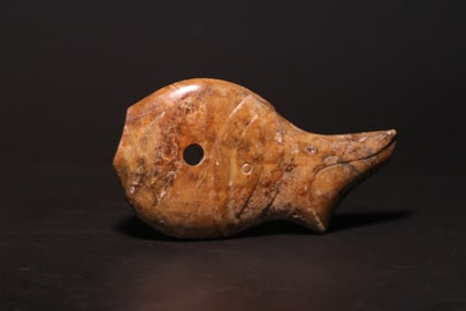 An Archaic Gaogu Jade Fish Ornament