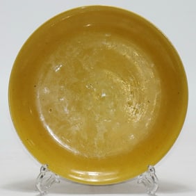 A Exquisite Yellow Glazed Plate